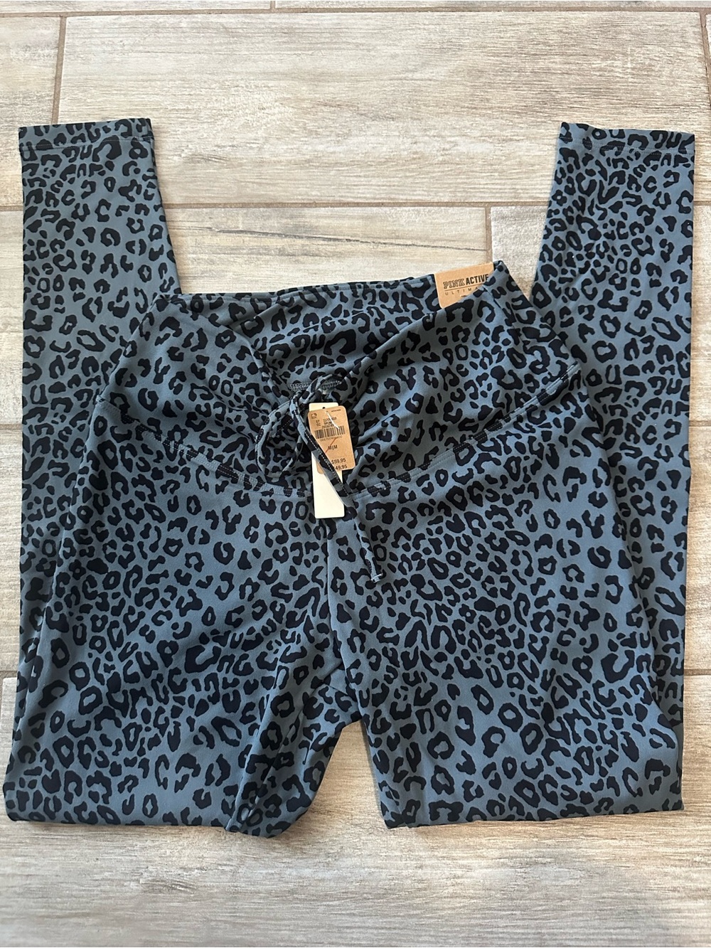 VS Pink Gray and Black Leopard Print Leggings